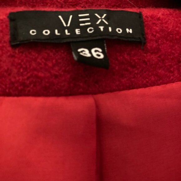 Women's 100% Wool Red Hot Jacket Size 36 - Picture 4 of 4